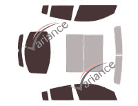 Kit de láminas tintadas Acura ZDX 5 puertas (2009 - 2013) Kit de láminas tintadas Acura ZDX 5 puertas (2009 - 2013)