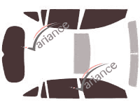 Acura RDX (2) 5-door (2012 - 2018) tinted film kit Acura RDX (2) 5-door (2012 - 2018) tinted film kit