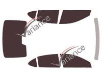 Acura TLX Tinted Film Kit (1) 4-door sedan (2014 - 2020) Acura TLX Tinted Film Kit (1) 4-door sedan (2014 - 2020)