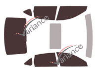 Acura TLX Tinted Film Kit (2) 4-door sedan (since 2021) Acura TLX Tinted Film Kit (2) 4-door sedan (since 2021)