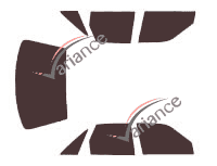 Tinted film kit Audi 100 & 200 & 5000 (3) 4-door sedan (1982 - 1991) Tinted film kit Audi 100 & 200 & 5000 (3) 4-door sedan (1982 - 1991)