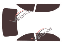 Bentley Brooklands Coupé 2-door tinted film kit (2008 - 2011) Bentley Brooklands Coupé 2-door tinted film kit (2008 - 2011)