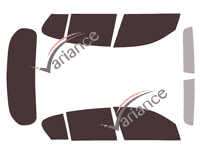 Tinted film kit Bmw Serie 1 (2) (phase 2) 5-door (2017 - 2019) Tinted film kit Bmw Serie 1 (2) (phase 2) 5-door (2017 - 2019)