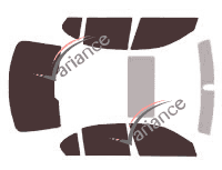 Tinted film kit Bmw Serie 5 / i5 (5) Sedan 4 doors (2003 - 2010) Tinted film kit Bmw Serie 5 / i5 (5) Sedan 4 doors (2003 - 2010)