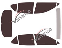Buick Envision (2) 5-door tinted film kit (since 2021) Buick Envision (2) 5-door tinted film kit (since 2021)