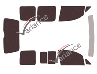 Volkswagen Caddy (4) 5-door (2016 - 2020) tinted film kit Volkswagen Caddy (4) 5-door (2016 - 2020) tinted film kit