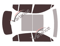 Cadillac XT-4 (1) 5-door tinted film kit (since 2018)