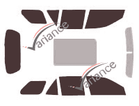 Kit film teinté Cadillac SRX 5 portes (2002 - 2009) Kit film teinté Cadillac SRX 5 portes (2002 - 2009)