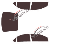 Chevrolet Aveo tinted film kit (2) Sedan 4 doors (2011 - 2024) Chevrolet Aveo tinted film kit (2) Sedan 4 doors (2011 - 2024)