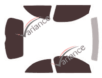 Chevrolet Celta (1) Phase 2 3-door (2006 - 2011) tinted film kit Chevrolet Celta (1) Phase 2 3-door (2006 - 2011) tinted film kit