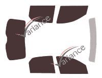 Chevrolet Celta (1) Phase 1 5-door (1999 - 2006) tinted film kit Chevrolet Celta (1) Phase 1 5-door (1999 - 2006) tinted film kit