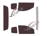 Kit film teinté Gmc Canyon (2) Ext Cab Pick-up 4 portes (2013 - 2023)