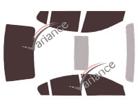 Chevrolet Cruze tinted film kit (1) 4-door sedan (2008 - 2011) Chevrolet Cruze tinted film kit (1) 4-door sedan (2008 - 2011)