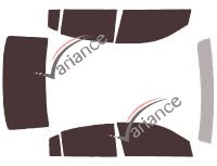 Chrysler 200 (1) 4-door sedan (2007 - 2014) tinted film kit Chrysler 200 (1) 4-door sedan (2007 - 2014) tinted film kit