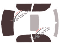 Chrysler 300 C Sedan 4-door tinted film kit (2005 - 2011) Chrysler 300 C Sedan 4-door tinted film kit (2005 - 2011)