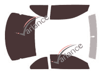 Chrysler Sebring (1) 2-door Coupe (1995 - 2001) tinted film kit Chrysler Sebring (1) 2-door Coupe (1995 - 2001) tinted film kit