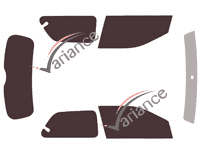 Tinted film kit Citroën Cactus (1) 5 doors (2014 - 2018) Tinted film kit Citroën Cactus (1) 5 doors (2014 - 2018)