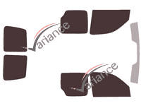 Tinted film kit Peugeot Partner (1) Utility 6 doors (1996 - 2008) Tinted film kit Peugeot Partner (1) Utility 6 doors (1996 - 2008)