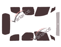 Tinted film kit Peugeot Partner (2) 4 doors (2008 - 2018) Tinted film kit Peugeot Partner (2) 4 doors (2008 - 2018)