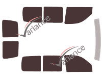 Tinted film kit Peugeot Partner (1) 4 doors (1996 - 2008) Tinted film kit Peugeot Partner (1) 4 doors (1996 - 2008)