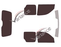 Tinted film kit Peugeot Partner (1) Utility 5 doors (1996 - 2008) Tinted film kit Peugeot Partner (1) Utility 5 doors (1996 - 2008)