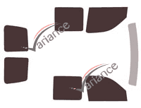Tinted film kit Peugeot Partner (1) Utility 4 doors (1996 - 2008) Tinted film kit Peugeot Partner (1) Utility 4 doors (1996 - 2008)