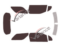 Tinted film kit Citroën DS3 (1) 3 doors (2010 - 2019) Tinted film kit Citroën DS3 (1) 3 doors (2010 - 2019)