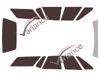 Tinted film kit Citroën XM Break 5 doors (1991 - 2001) Tinted film kit Citroën XM Break 5 doors (1991 - 2001)
