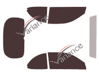 Tinted film kit Daewoo Lanos (1) 3-door (1997 - 2003) Tinted film kit Daewoo Lanos (1) 3-door (1997 - 2003)