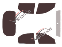 Tinted film kit Daewoo Lanos (1) 5-door (1997 - 2003) Tinted film kit Daewoo Lanos (1) 5-door (1997 - 2003)