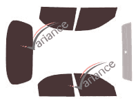 Tinted film kit Daewoo Lanos (1) 4-door sedan (1997 - 2003) Tinted film kit Daewoo Lanos (1) 4-door sedan (1997 - 2003)