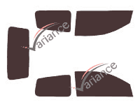 Tinted film kit Daihatsu Charade (2) 3-door (2003 - 2008) Tinted film kit Daihatsu Charade (2) 3-door (2003 - 2008)