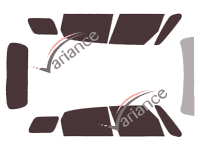 Tinted film kit Fiat 500 (1) L Living 5 doors (2013 - 2022) Tinted film kit Fiat 500 (1) L Living 5 doors (2013 - 2022)