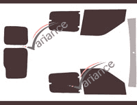 Tinted film kit Opel Combo (C) 5/6-door SUV (2011 - 2018) Tinted film kit Opel Combo (C) 5/6-door SUV (2011 - 2018)