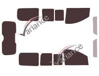 Tinted film kit Fiat Scudo (2) Short 4-door (2007 - 2017) Tinted film kit Fiat Scudo (2) Short 4-door (2007 - 2017)