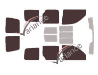 Tinted film kit Peugeot Partner (1) 6 doors (1996 - 2008) Tinted film kit Peugeot Partner (1) 6 doors (1996 - 2008)