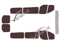 Ford Custom Transit (1) Kit de láminas tintadas 5 puertas cortas (2013 - 2023) Ford Custom Transit (1) Kit de láminas tintadas 5 puertas cortas (2013 - 2023)