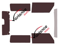 Ford Bronco (6) 3-door tinted film kit (from 2021) Ford Bronco (6) 3-door tinted film kit (from 2021)