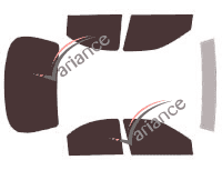 Ford Contour Sedan 4 door tinted film kit (1994 - 2001) Ford Contour Sedan 4 door tinted film kit (1994 - 2001)