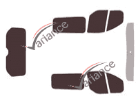 Kit de láminas tintadas Ford Custom Transit (1) furgoneta 5 puertas (2014 - 2023) Kit de láminas tintadas Ford Custom Transit (1) furgoneta 5 puertas (2014 - 2023)
