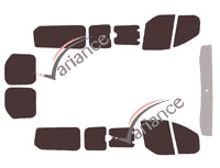 Kit de láminas tintadas Ford Custom Transit (1) Corto 6 puertas (2014 - 2023) Kit de láminas tintadas Ford Custom Transit (1) Corto 6 puertas (2014 - 2023)