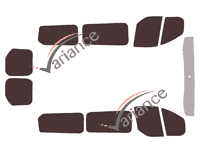 Kit de láminas tintadas Ford Custom Transit (1) Corto 6 puertas (2014 - 2023) Kit de láminas tintadas Ford Custom Transit (1) Corto 6 puertas (2014 - 2023)