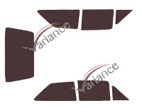 Kit film teinté Ford Fiesta (2) 3 portes (1982 - 1989) Kit film teinté Ford Fiesta (2) 3 portes (1982 - 1989)