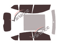 Ford Kuga (1) 5-door (2008 - 2013) tinted film kit Ford Kuga (1) 5-door (2008 - 2013) tinted film kit