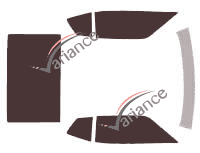 Tinted film kit Ford Mustang (1) Coupe 2 doors (1971 - 1973) Tinted film kit Ford Mustang (1) Coupe 2 doors (1971 - 1973)