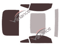 Tinted film kit Ford Mustang (5) Coupe 2 doors (2004 - 2009) Tinted film kit Ford Mustang (5) Coupe 2 doors (2004 - 2009)