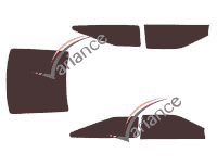 Ford Probe tinted film kit (1) 3-door coupe (1988 - 1992) Ford Probe tinted film kit (1) 3-door coupe (1988 - 1992)