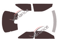 Ford Probe tinted film kit (2) 3-door coupe (1992 - 1998) Ford Probe tinted film kit (2) 3-door coupe (1992 - 1998)