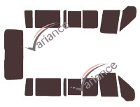 Ford Tourneo (4) Transit 5 door (2000 - 2013) tinted film kit Ford Tourneo (4) Transit 5 door (2000 - 2013) tinted film kit