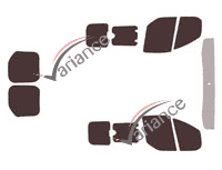 Kit de láminas tintadas Ford Custom Transit (1) furgoneta 5/6 puertas (2014 - 2023) Kit de láminas tintadas Ford Custom Transit (1) furgoneta 5/6 puertas (2014 - 2023)